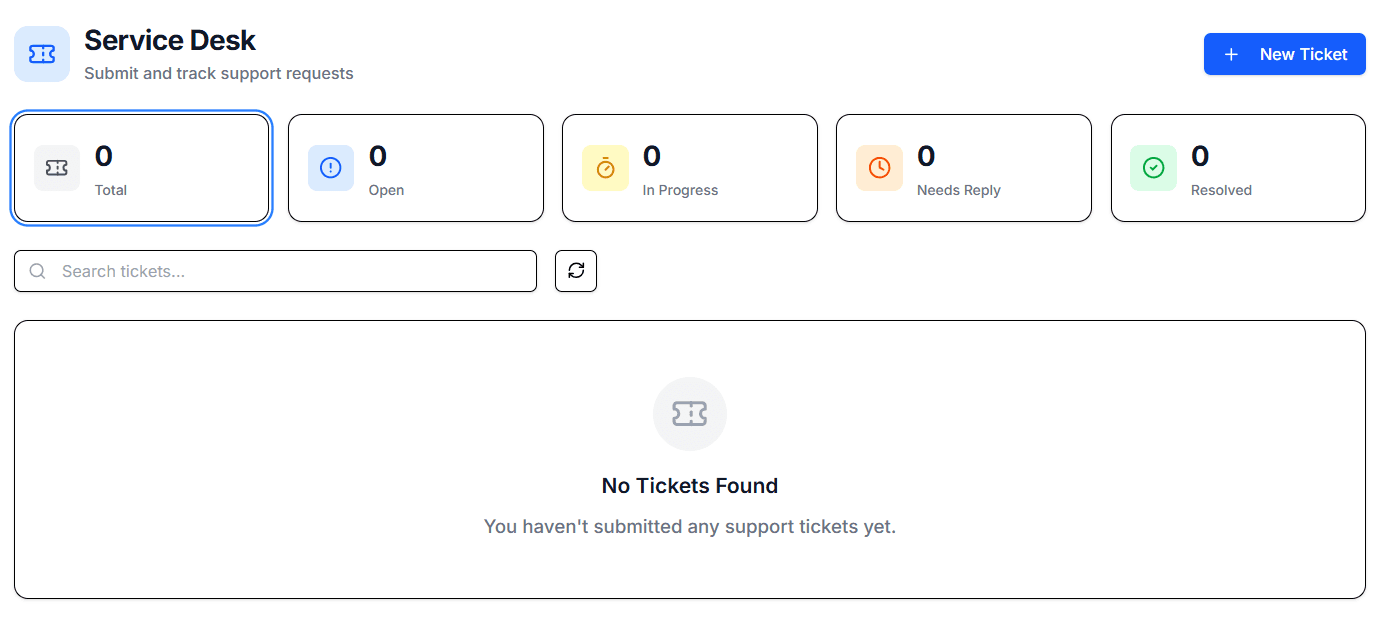 Built-In Support Ticketing