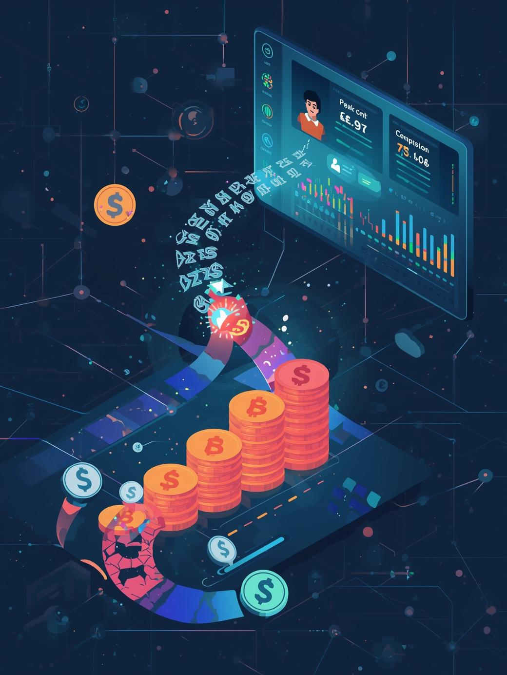 Affiliate earnings dashboard showing 35% and 15% commission structure over 27 months